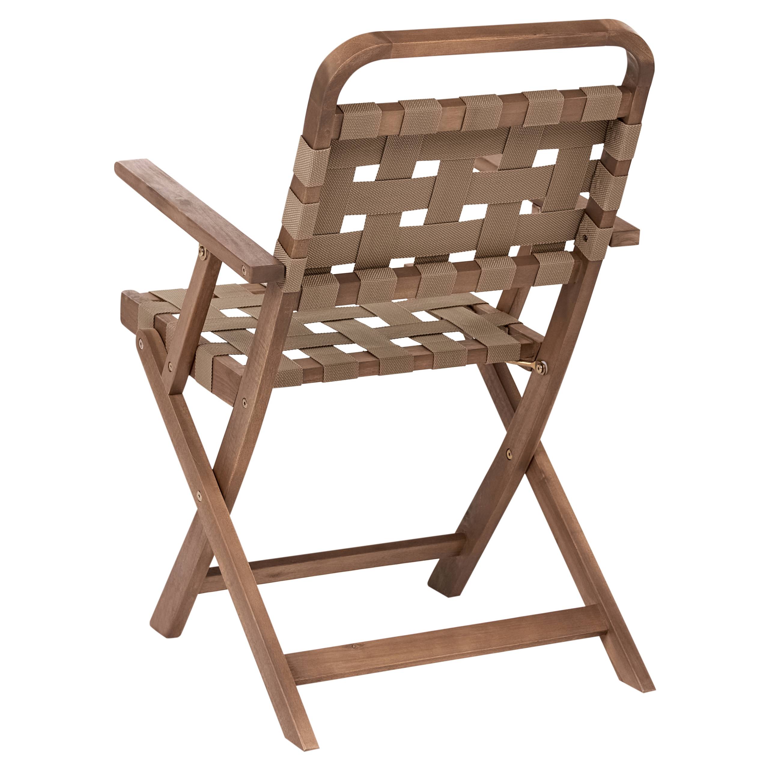 Beliani - Chaise de jardin Acacia Marron MILZANO - 54x52x117- Beliani - Image 6