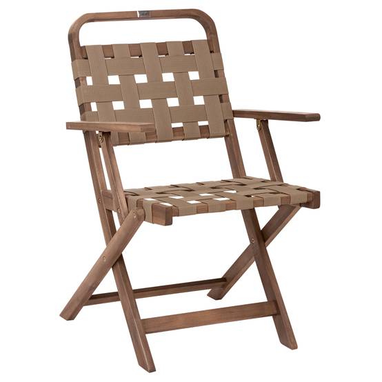Beliani - Chaise de jardin Acacia Marron MILZANO - 54x52x117- Beliani - Image 4
