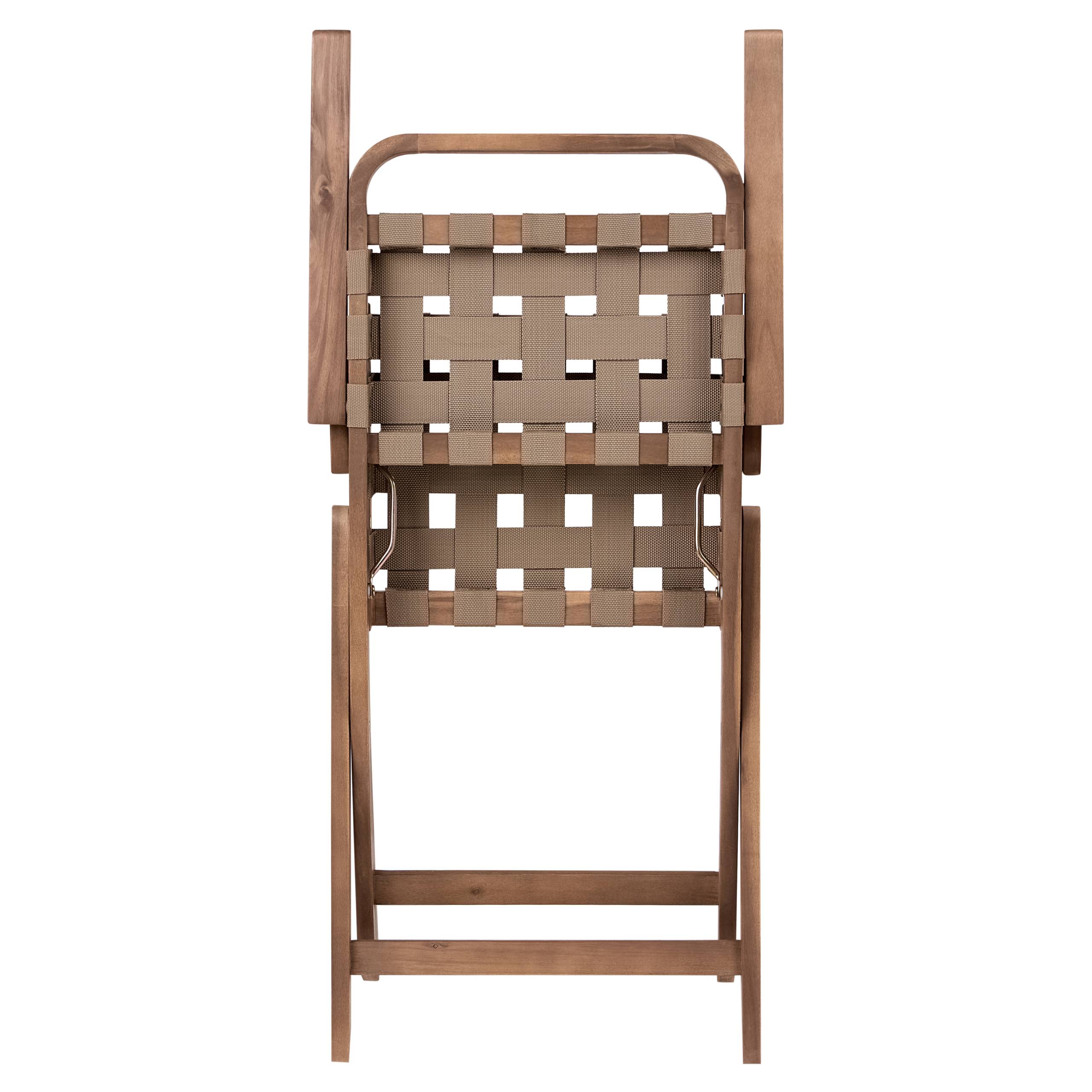 Beliani - Chaise de jardin Acacia Marron MILZANO - 54x52x117- Beliani - Image 8
