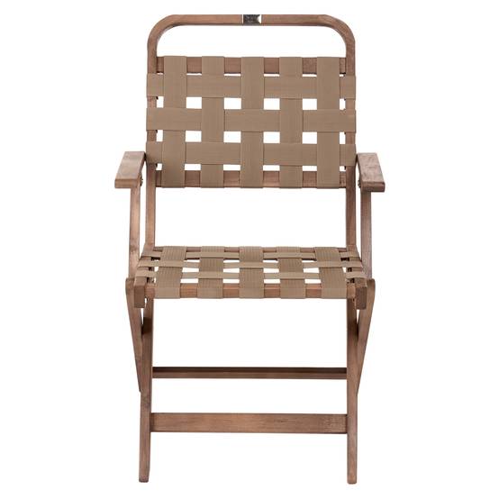 Beliani - Chaise de jardin Acacia Marron MILZANO - 54x52x117- Beliani - Image 5