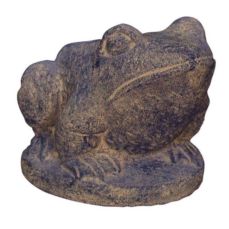 Statue grenouille 13 cm - Gris anthracite 13 cm - Jardinex - Image 1