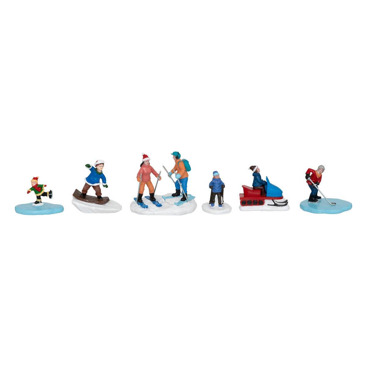 Fééric Lights & Christmas - Lot de 6 santons pour village sport d'hiver - Feeric Lights & Christmas - Image 1
