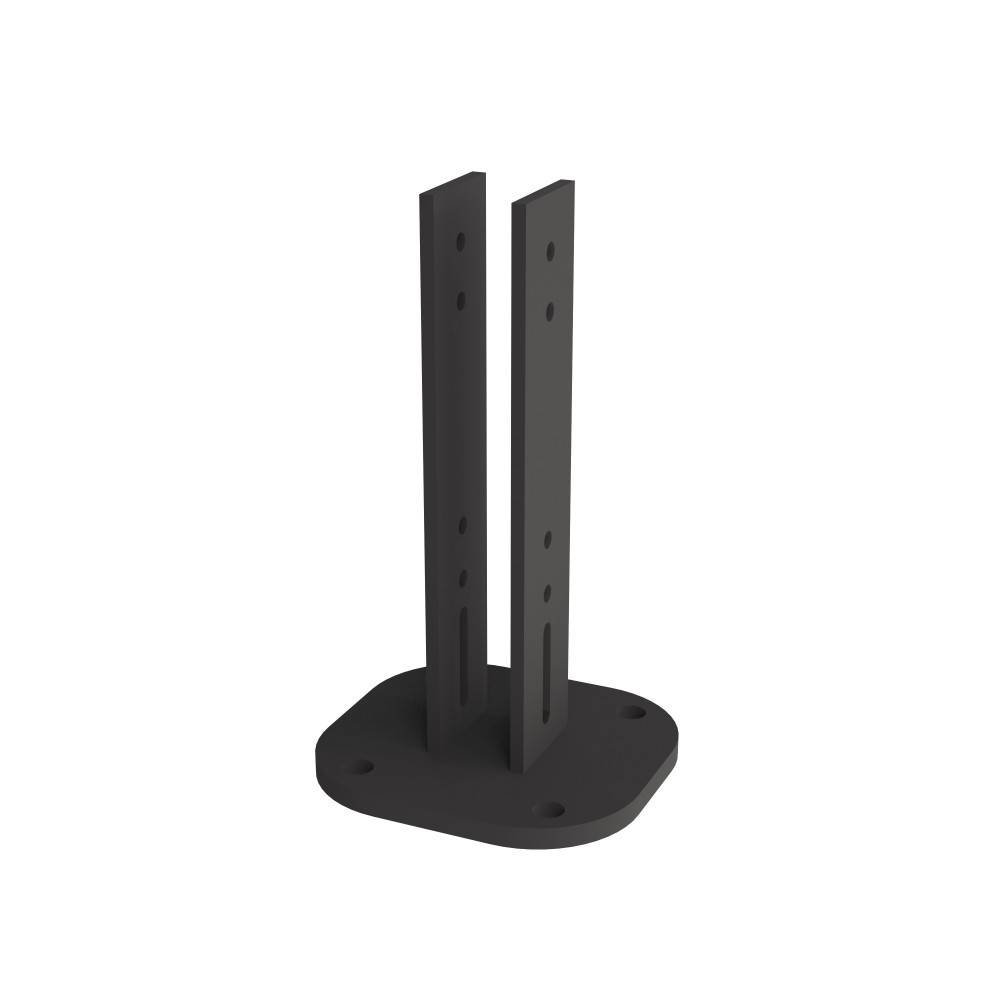 Kit Clôture Composite sur Muret CRUZ Argent 12,81x1,2m - Bois composite & Aluminium - Poteaux sur Platines Gris Anthracite - Brise vue - Image 7