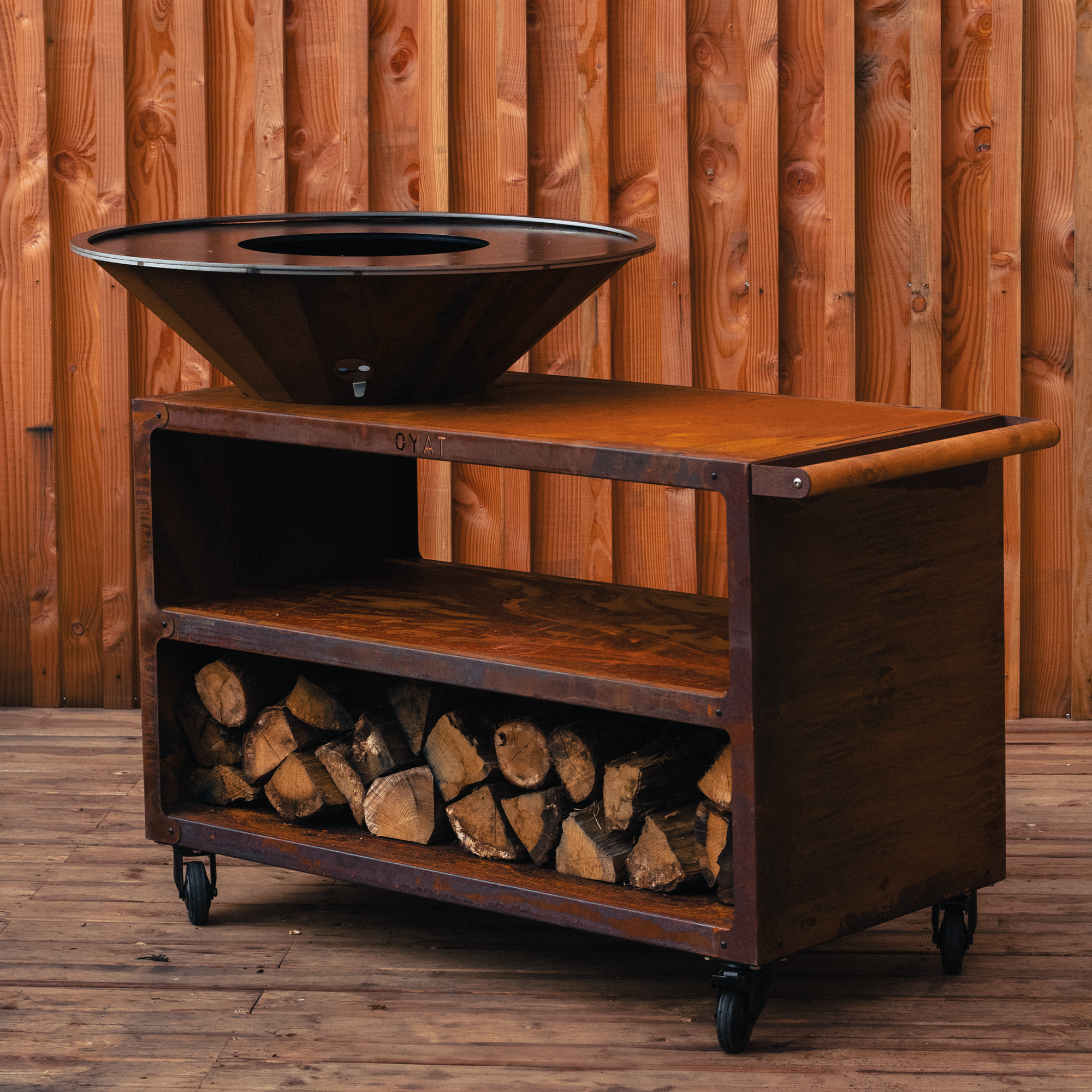 OYAT - Brasero Pontaillac 88 Cognac - Ø 84 cm Acier corten - OYAT - Image 2