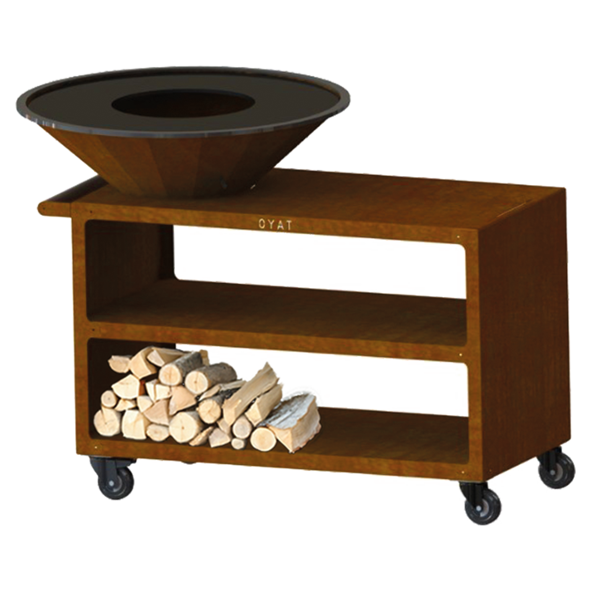 OYAT - Brasero Pontaillac 88 Cognac - Ø 84 cm Acier corten - OYAT - Image 1