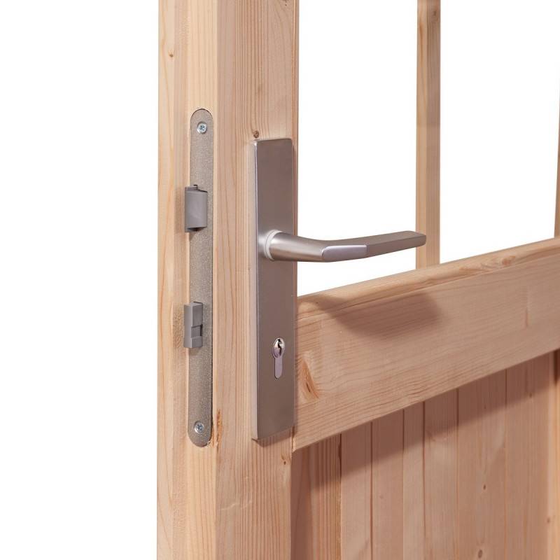 Abri de jardin bois épicéa 9,24m² double pente avec embase autoclave Karibu Theres 7 marron - Image 5