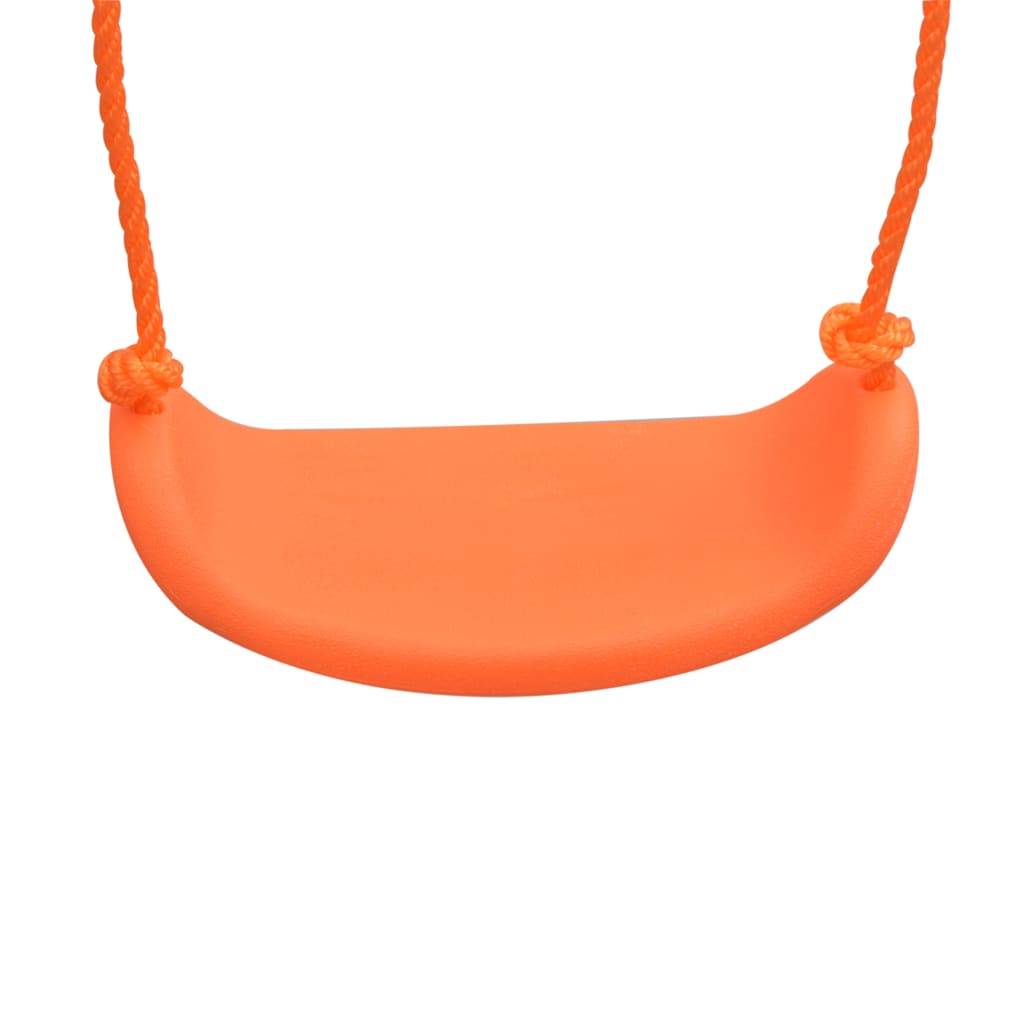 Helloshop26 - Ensemble de balançoire avec toboggan et 3 sièges orange - Image 4