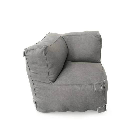 Salon de jardin modulable 5 places gris en tissu déperlant PRAIANO - Image 10