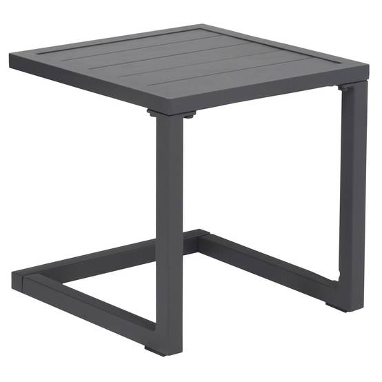 Happy Garden - Set bain de soleil et table d'appoint BARBADOS en textilène noir - aluminium gris anthracite - HAPPY GARDEN - Image 6