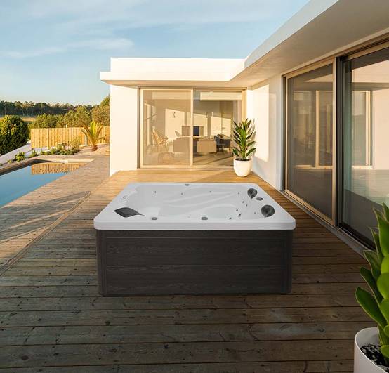 Bain é remous extérieur HOME DELUXE SUNSET PURE - 220 x 156 cm pour 3 personnes - Image 2