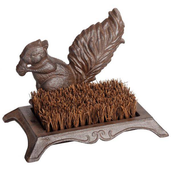 Esschert Design - Brosse nettoyage chaussure en fonte et fibre de coco Ecureuil Best For Boots - Image 1