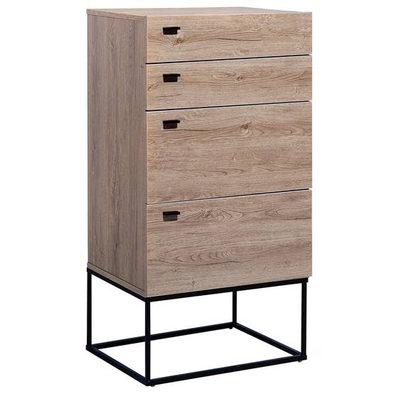 Beliani - Commode Panneau de particules de bois Marron clair ACRA - 52x41x106- Beliani - Image 2
