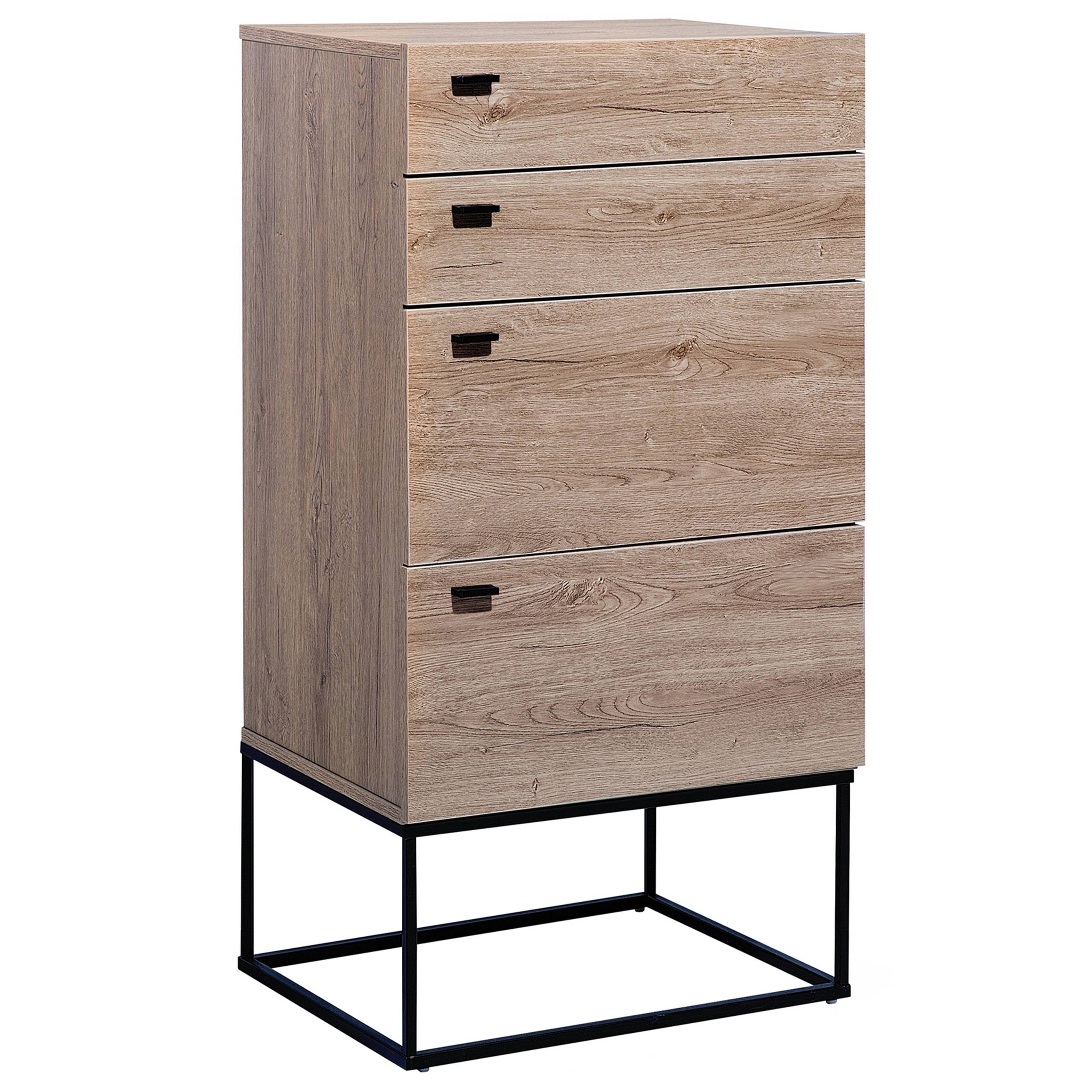 Beliani - Commode Panneau de particules de bois Marron clair ACRA - 52x41x106- Beliani - Image 2