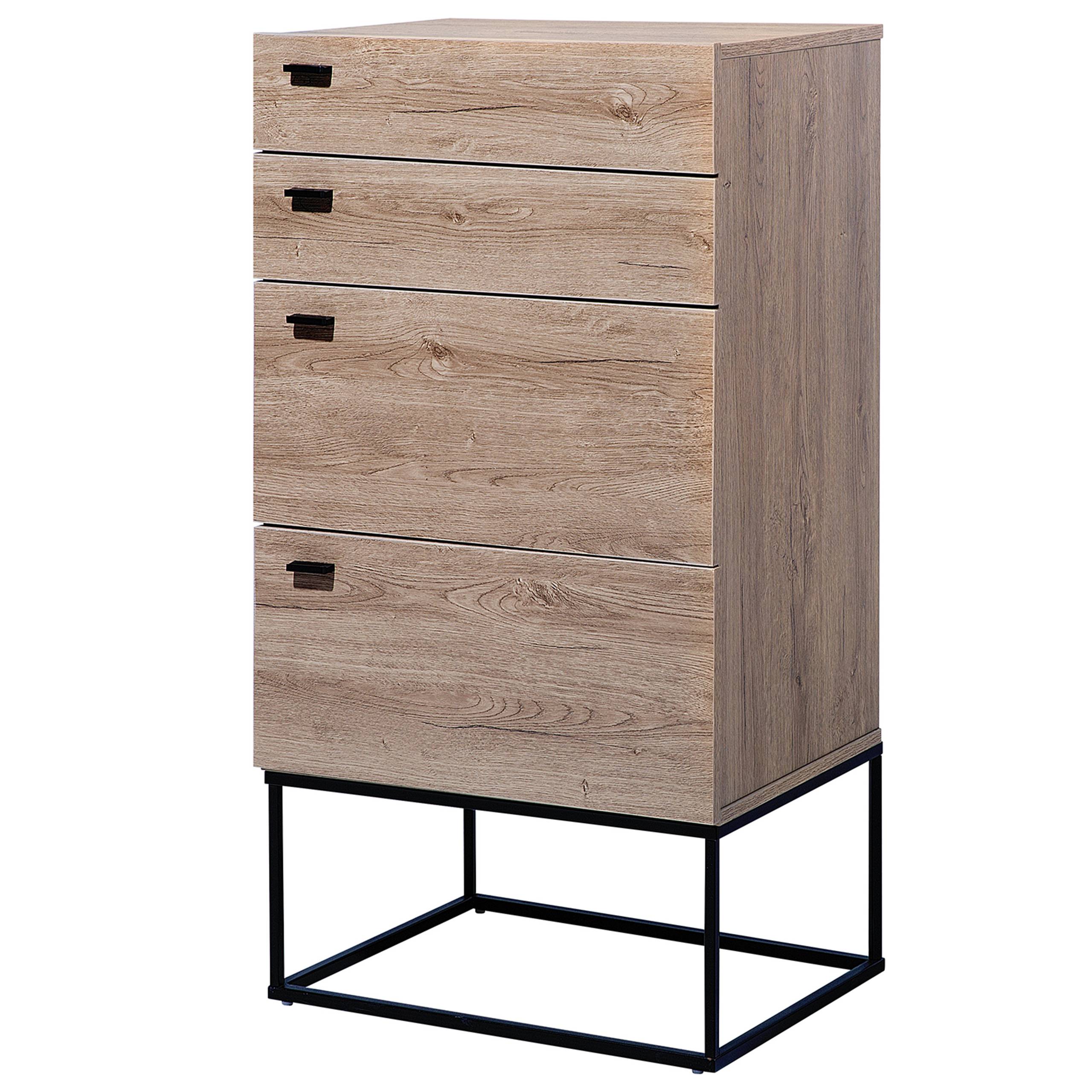 Beliani - Commode Panneau de particules de bois Marron clair ACRA - 52x41x106- Beliani - Image 5