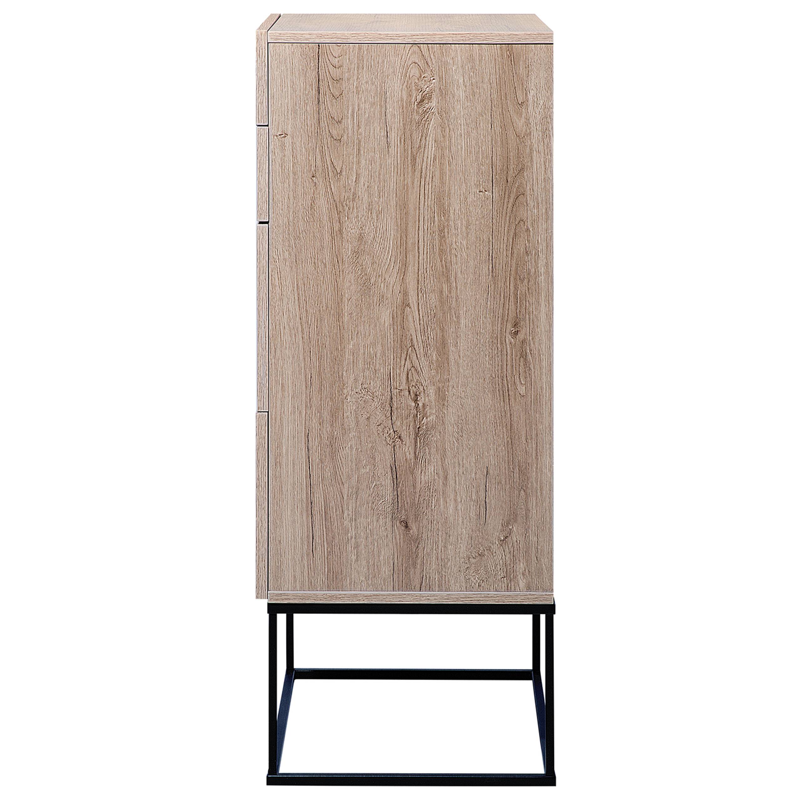 Beliani - Commode Panneau de particules de bois Marron clair ACRA - 52x41x106- Beliani - Image 6