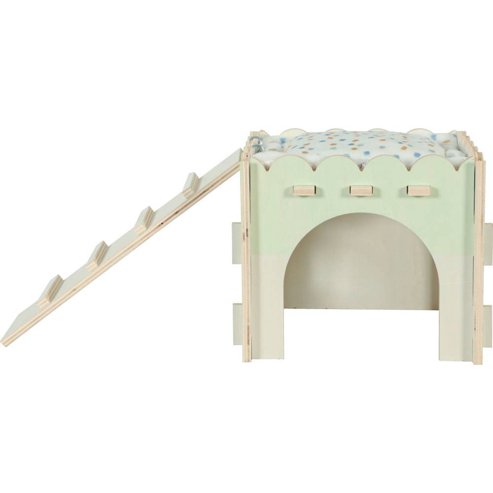 Zolux - Maison bois cosy 25 x 44 x 20 cm lapin nain, cochon d'inde et octodon - Image 3