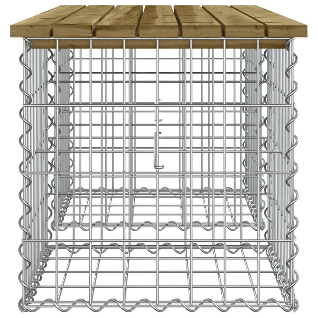 Maison Chic - Banc de jardin - Banc d'extérieur - Banquette design gabion 103x44x42 cm bois de pin imprégné - Image 4