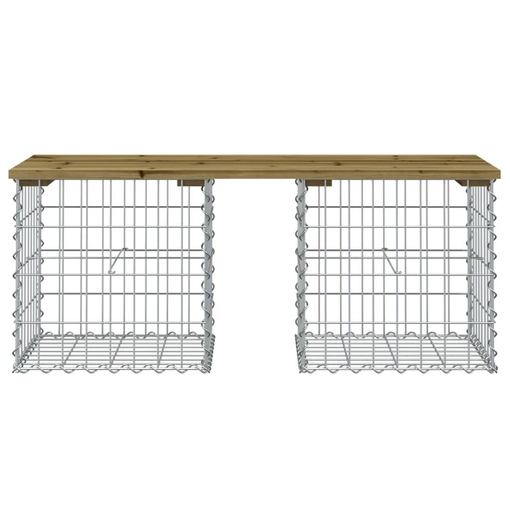 Maison Chic - Banc de jardin - Banc d'extérieur - Banquette design gabion 103x44x42 cm bois de pin imprégné - Image 3