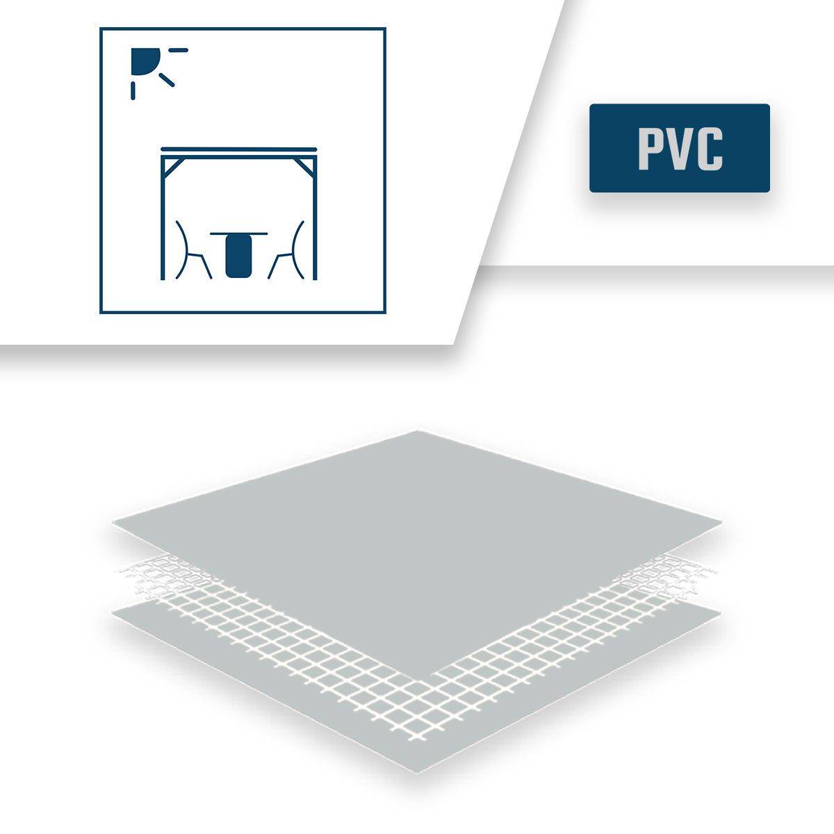 Toile Pergola 3,8x4 m SP400PR - Garantie 5 ans - Bâche Armée Transparente étanche pour Pergola - Made in France TECPLAST - Image 4