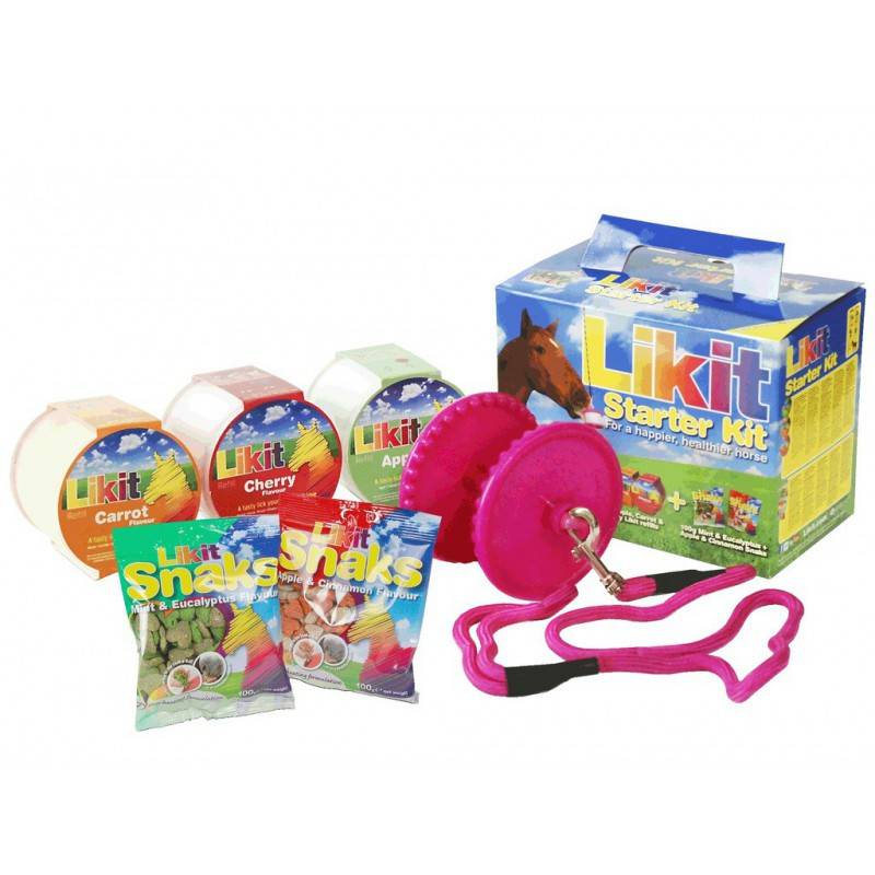 Starter Kit Likit - Pierre à lécher Cheval - Rose