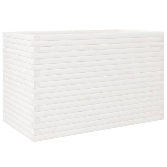 ComfortXL - Très Grande Jardinière Bois Pin Massif pour Terrasse Jardin Blanc 110cm – ComfortXL Outdoor Living - Image 7
