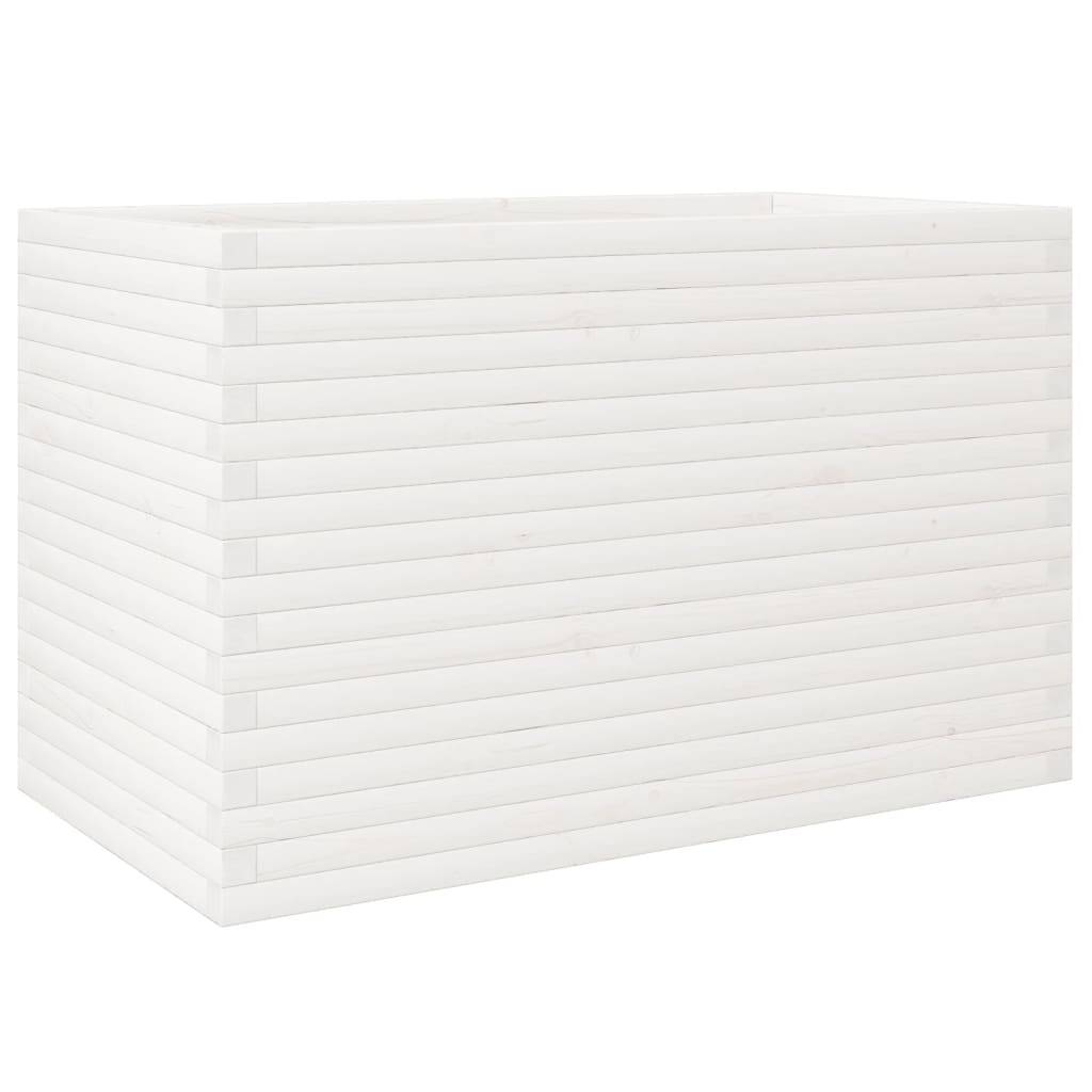 ComfortXL - Très Grande Jardinière Bois Pin Massif pour Terrasse Jardin Blanc 110cm – ComfortXL Outdoor Living - Image 7