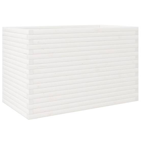 ComfortXL - Très Grande Jardinière Bois Pin Massif pour Terrasse Jardin Blanc 110cm – ComfortXL Outdoor Living - Image 2