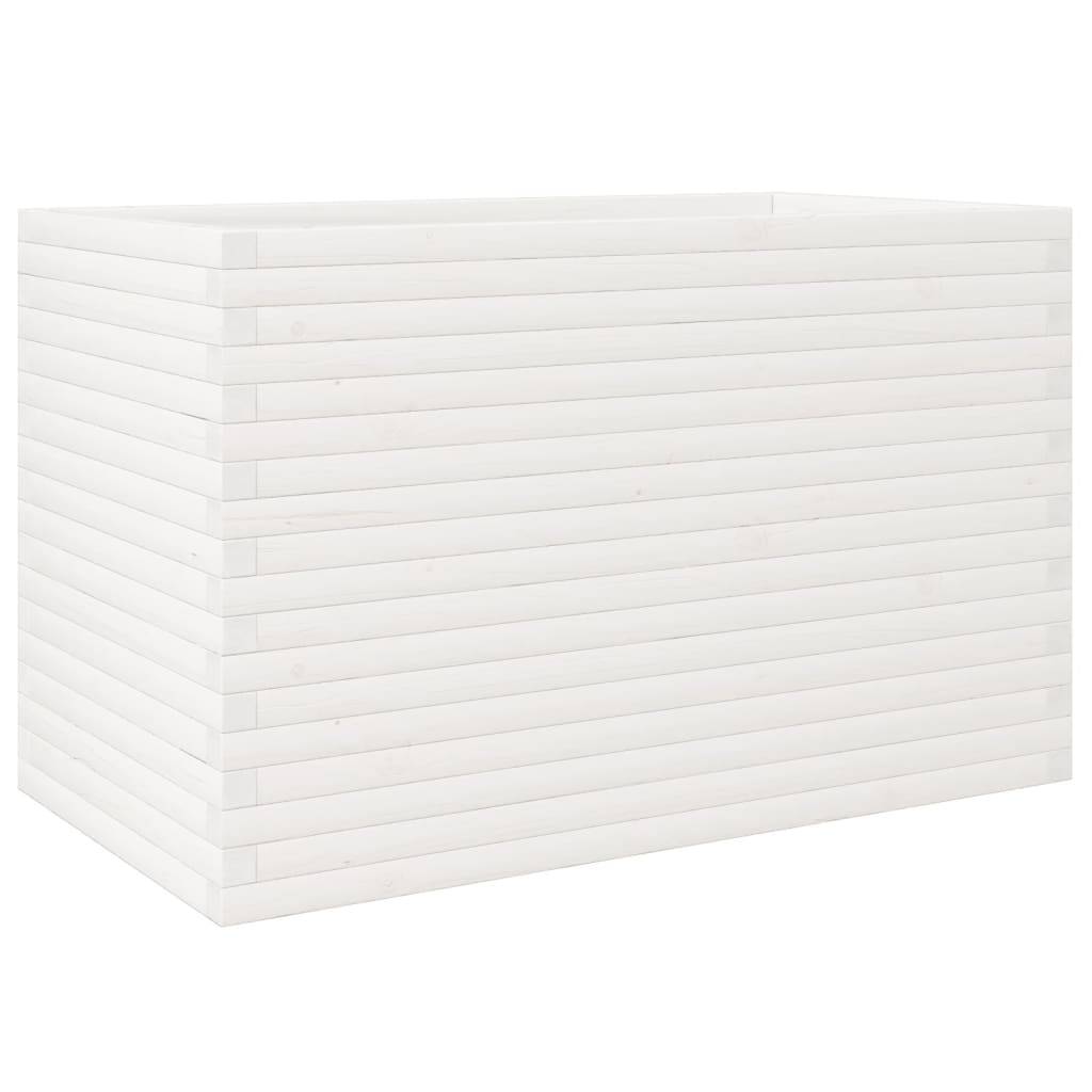 ComfortXL - Très Grande Jardinière Bois Pin Massif pour Terrasse Jardin Blanc 110cm – ComfortXL Outdoor Living - Image 2