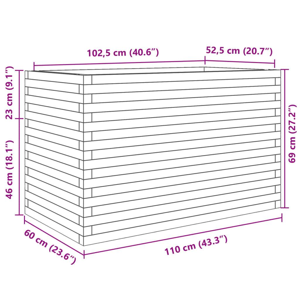 ComfortXL - Très Grande Jardinière Bois Pin Massif pour Terrasse Jardin Blanc 110cm – ComfortXL Outdoor Living - Image 10