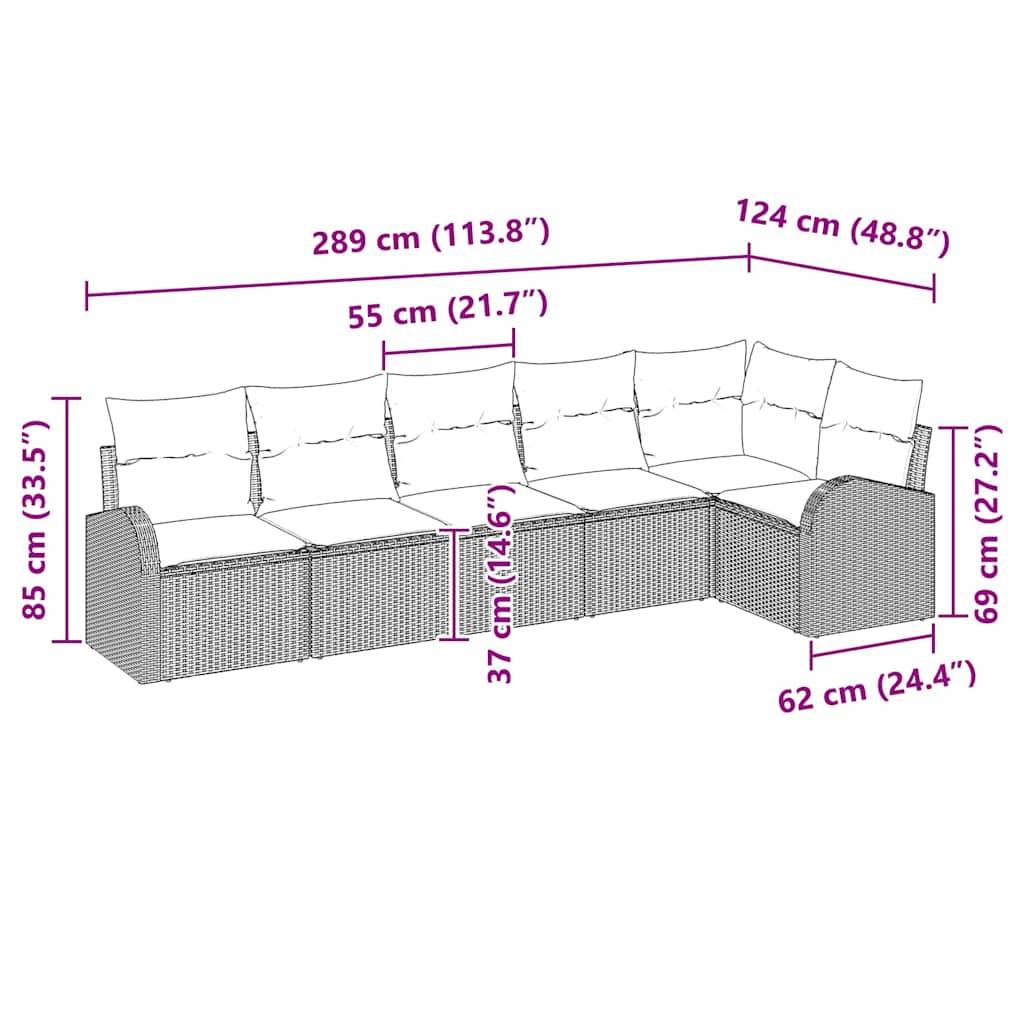 Salon de jardin 6 places en Poly rotin modulable et confortable Marron et Blanc – ComfortXL Outdoor Living - Image 4