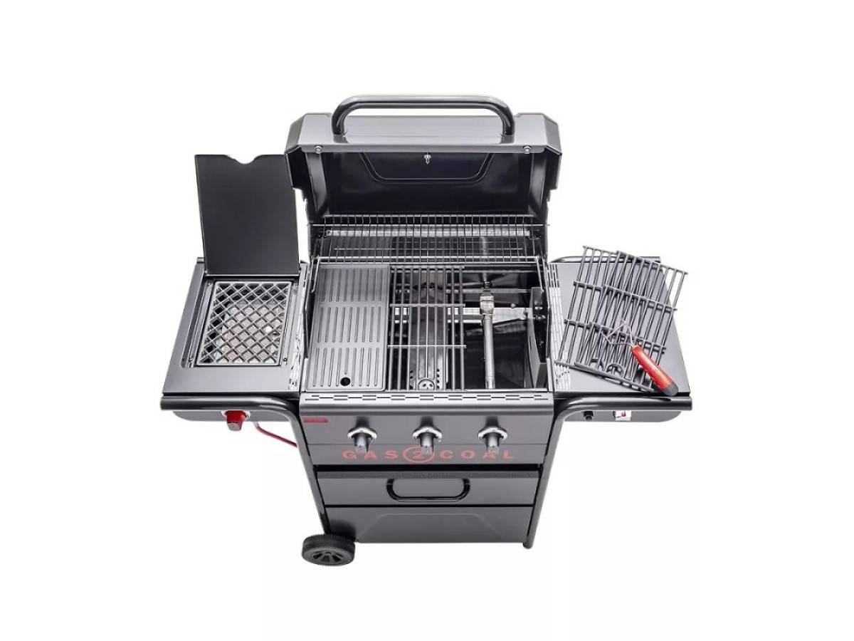 Char-broil - Barbecue hybride gaz et charbon Gas2coal Special Edition - 3 brûleurs + Housse + Kit 3 ustensiles - Char-Broil - Image 5