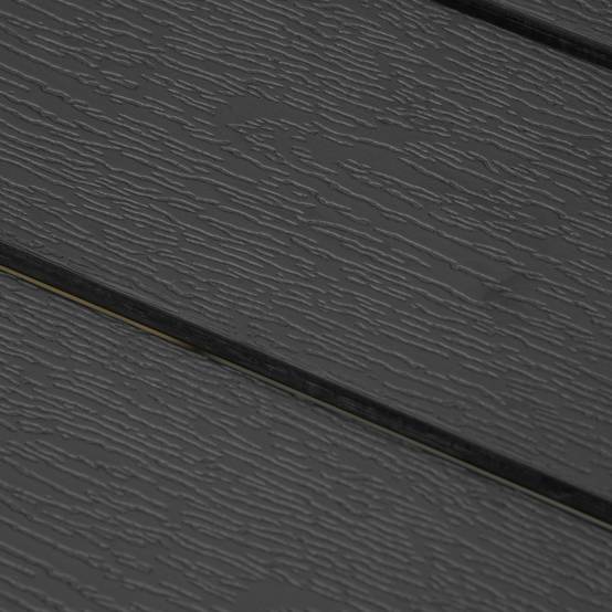 Table de jardin en plastique 190x84,5x72 cm, aspect bois antidérapant, résistante aux intempéries, table de camping et terrasse, noire - Image 10