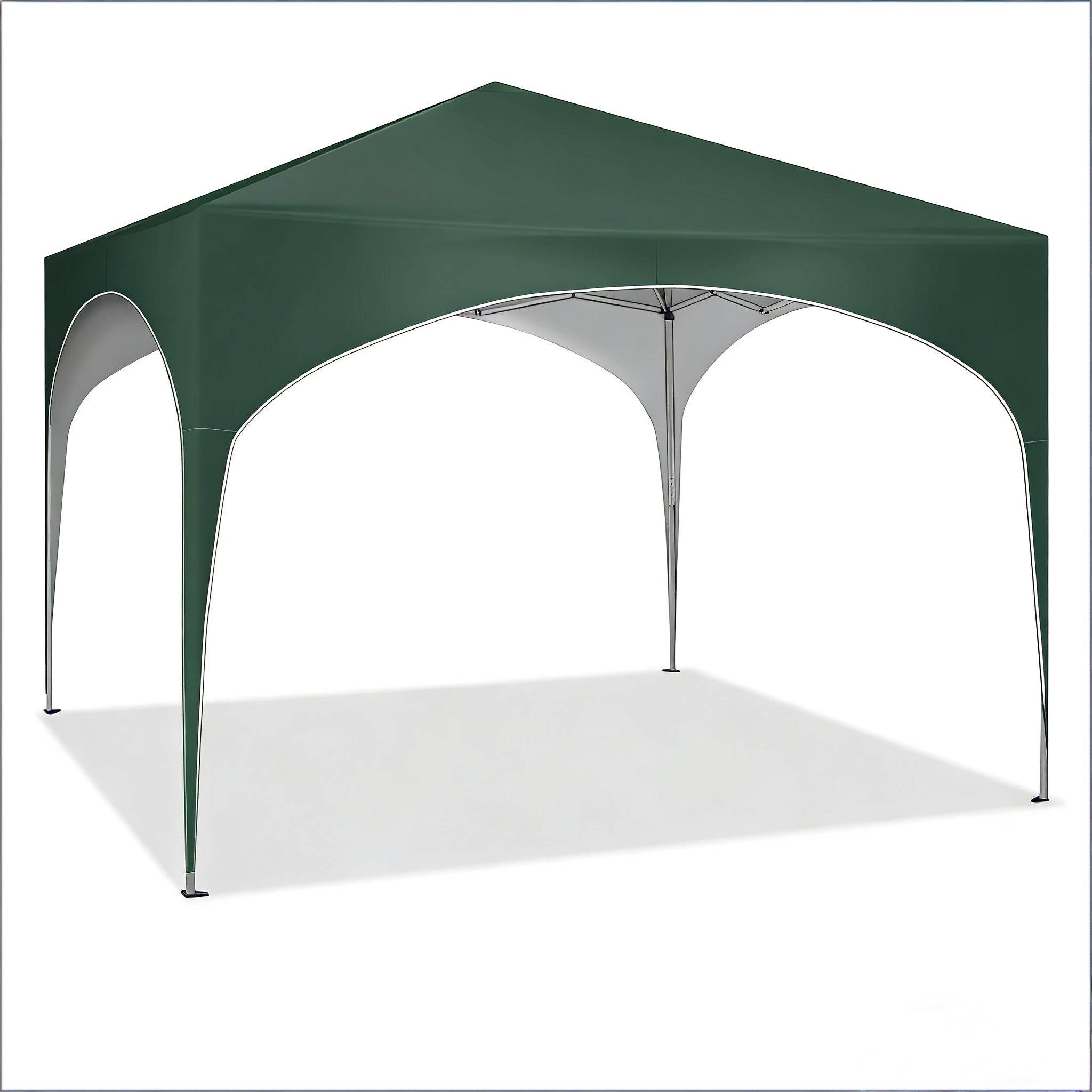 Tonnelle pliante métal tissu Oxford jardin terrasse protection pluie 3x3m vert - ComfortXL Outdoor Living - Image 7