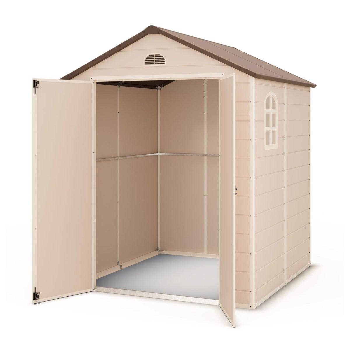 Abri de jardin résine beige Trigano 3,16 m² + kit d'ancrage - Image 2