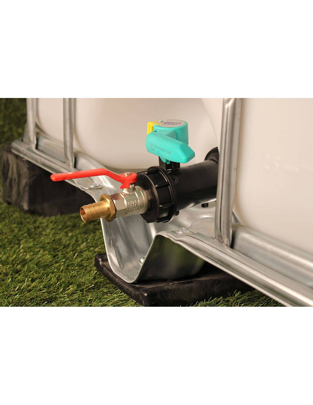 Raccord cuve S60X6 - Vanne laiton + Embout droit 19 mm - Image 2