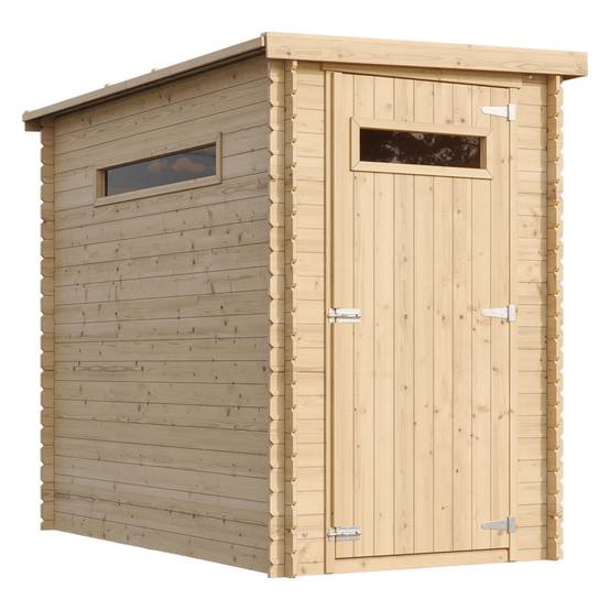 Timbela - Abri de jardin en bois l239xL144xH198 cm / 2.63 m² avec sol traité - Petit abri à outils, Local à vélos - 19 mm d’épaisseur - Timbela M306A+M306G - Image 2