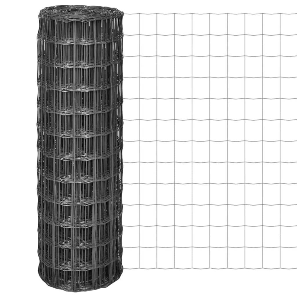 PANGIVO - Clôture Euro Acier revêtue PVC Grise 10 x 1,2 m, Poids :5.02kg - PANGIVO - Image 1