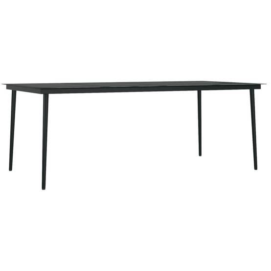 Ensemble Table et Chaises de Jardin 8 Personnes, Mobilier en Résine Tressée Marron, Table Verre 200cm – ComfortXL Outdoor Living - Image 5