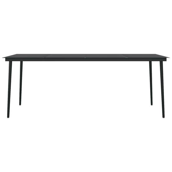 Ensemble Table et Chaises de Jardin 8 Personnes, Mobilier en Résine Tressée Marron, Table Verre 200cm – ComfortXL Outdoor Living - Image 6
