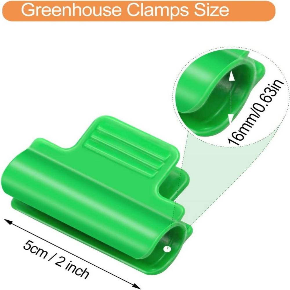 Lot de 20 clips pour serre - Compatible tubes Ø16-17 mm - Fixation solide - Living123 - Image 5