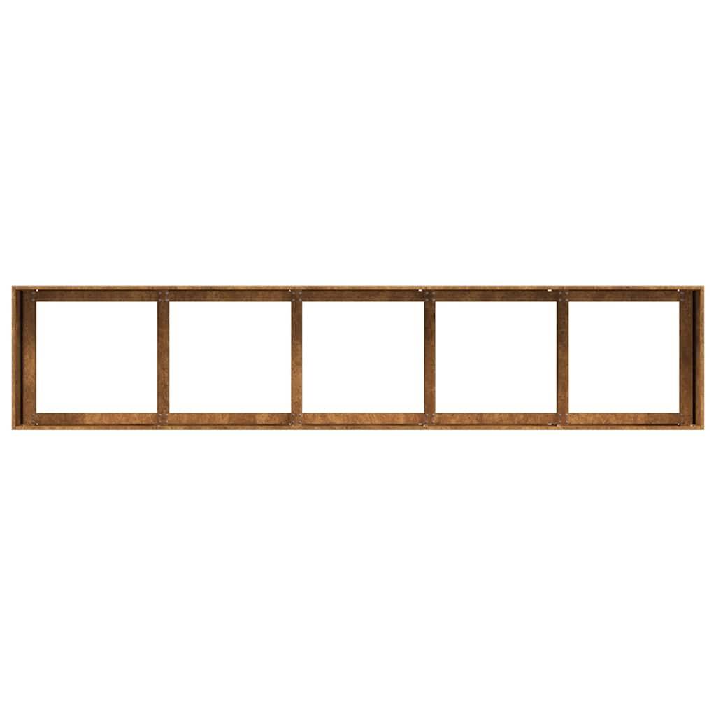 Jardinière rectangulaire Acier Corten pour jardin Effet Rouillé 200x40x40 cm – ComfortXL Outdoor Living - Image 6