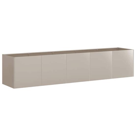 Jardinière rectangulaire Acier Corten pour jardin Effet Rouillé 200x40x40 cm – ComfortXL Outdoor Living - Image 4