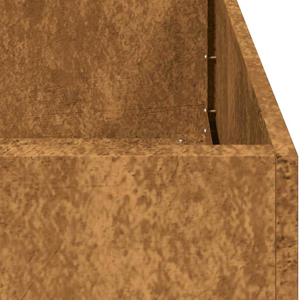 Jardinière rectangulaire Acier Corten pour jardin Effet Rouillé 200x40x40 cm – ComfortXL Outdoor Living - Image 9