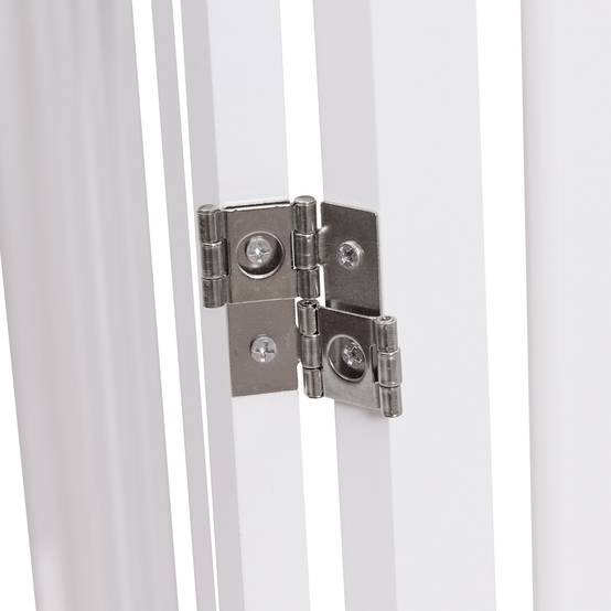 Barrière Autoportante pour Chien 2 Panneaux en Bois Charnières Métalliques à 360° Antidérapants pour Maison Escaliers Blanc - Image 6