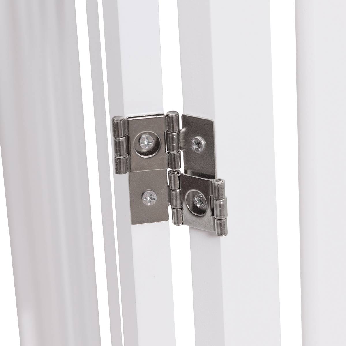 Barrière Autoportante pour Chien 2 Panneaux en Bois Charnières Métalliques à 360° Antidérapants pour Maison Escaliers Blanc - Image 6