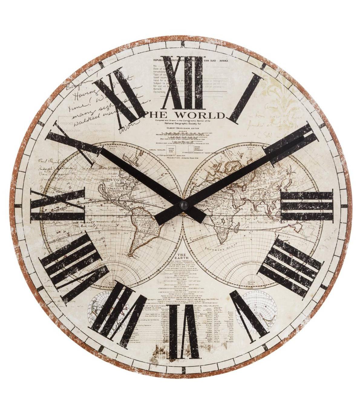 Pendule murale en Bois D 28 cm - Image 1