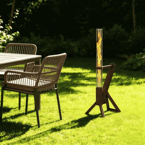 Chauffage de terrasse à granulés acier corten Green Flame - Image 2