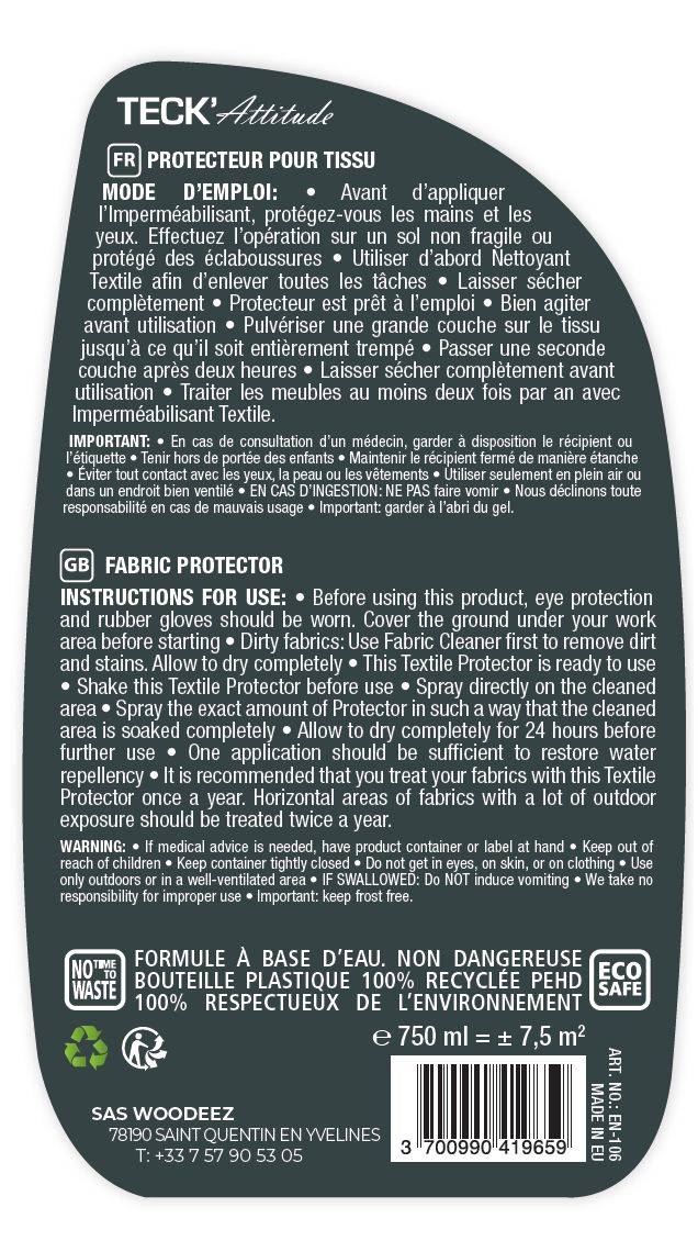 Protecteur pour tissus 750 ml - TECK'Attitude - Image 2