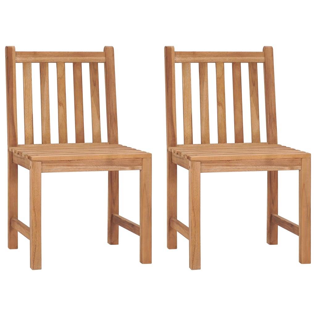 Lot de 2 chaises de jardin bois de teck bleu 50 x 53 x 90 cm - PANGIVO - Image 3