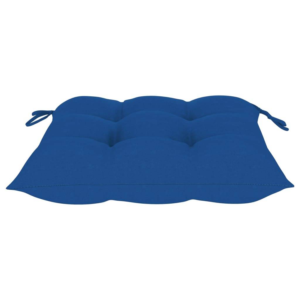 Lot de 2 chaises de jardin bois de teck bleu 50 x 53 x 90 cm - PANGIVO - Image 9